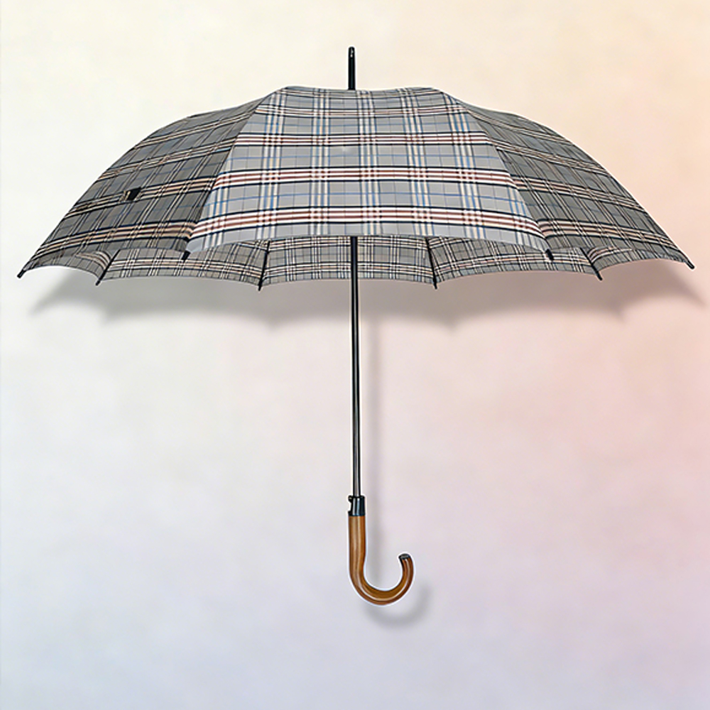 英伦格纹直骨伞